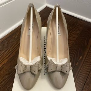 L.K. Bennett Arela pumps in clay patent leather